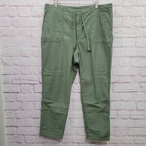 J.Crew Drawstring Straight Leg Pants XL Elastic Waist Utility Gorpcore Skater